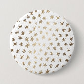 Badge Rond 7,6 Cm étoiles métalliques - or (Devant)