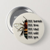 Badge Rond 7,6 Cm être humble... (Devant & derrière)