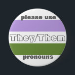 Badge Rond 7,6 Cm Eux/eux Pin de bouton de pronom<br><div class="desc">laissé tout le monde sachez-le ! !</div>