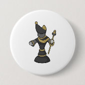 Badge Rond 7,6 Cm Évêque Échecs Équipe Échecs (Devant)