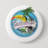 Badge Rond 7,6 Cm explorer le logo fabuleux de l'Argentine (Devant)
