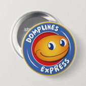 Badge Rond 7,6 Cm Express de Domplines - BOUTON (Devant & derrière)
