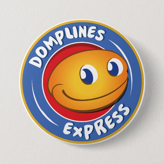 Badge Rond 7,6 Cm Express de Domplines - BOUTON (Devant)