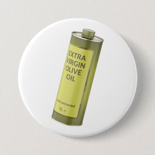 Badge Rond 7,6 Cm Extra virgin olive oil in a round tin bottle (Devant)