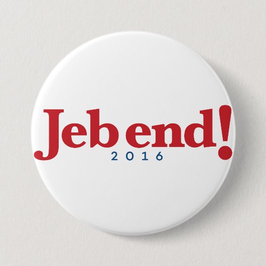 Badge Rond 7,6 Cm Extrémité de Jeb ! 2016 (Devant)