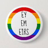 Badge Rond 7,6 Cm Ey Em Eirs Pronoun (Devant)