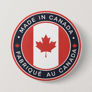 Badge Rond 7,6 Cm Fabriqué au Canada