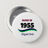 Badge Rond 7,6 Cm Fabriqué en 1955, Pièces originales (Devant & derrière)
