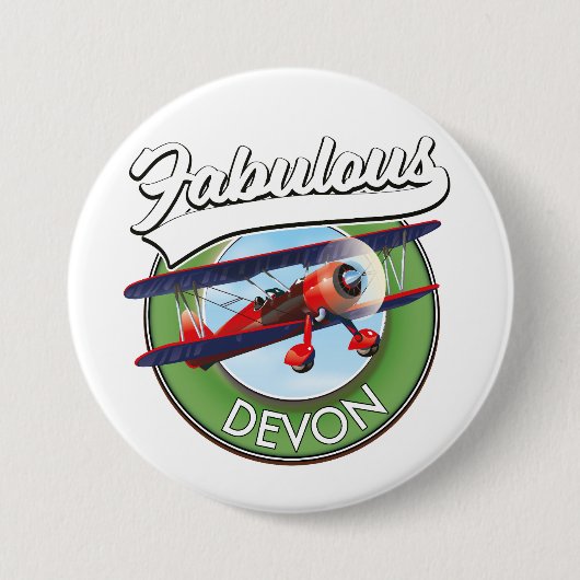 Badge Rond 7,6 Cm Fabuleux patch de voyage Devon. (Devant)