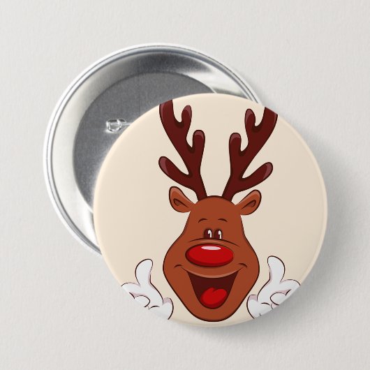 Badge Rond 7,6 Cm Face de Christmas (Devant & derrière)