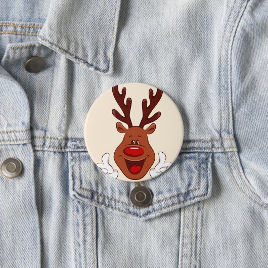 Badge Rond 7,6 Cm Face de Christmas (En situation)