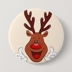 Badge Rond 7,6 Cm Face de Christmas