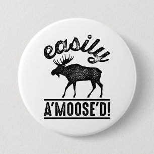 Badge Rond 7,6 Cm Facilement A’Moose’D