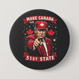 Badge Rond 7,6 Cm Faire de l'Amérique 51e État Canadien Américain