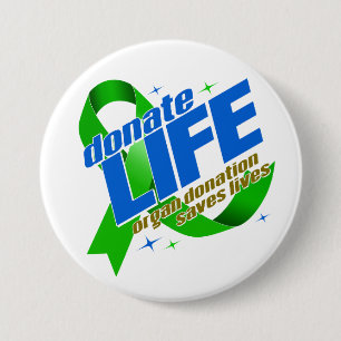Badge Rond 7,6 Cm Faire un don de la vie Orgue Dons Sauve des vies