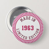 Badge Rond 7,6 Cm Fait en 1963 (Devant & derrière)
