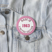 Badge Rond 7,6 Cm Fait en 1963 (En situation)