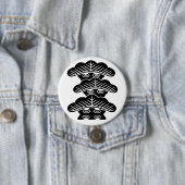 Badge Rond 7,6 Cm [Family Crests] Right-aligned 3tiered pine trees (En situation)