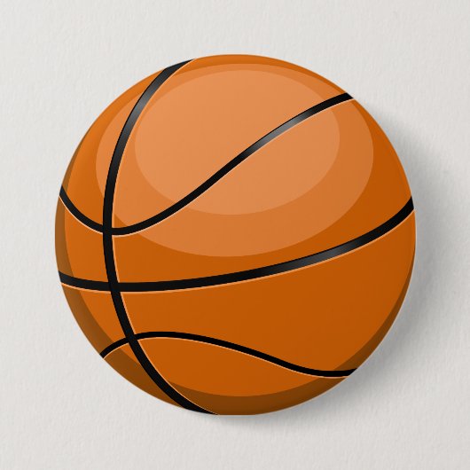 Badge Rond 7,6 Cm Fan de basket-ball (Devant)