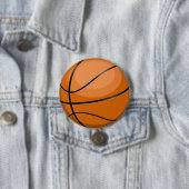 Badge Rond 7,6 Cm Fan de basket-ball (En situation)