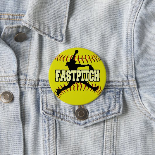 Badge Rond 7,6 Cm Fastpitch (En situation)