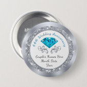 Badge Rond 7,6 Cm Faveurs de fête d'anniversaire peu coûteuses, (Devant & derrière)