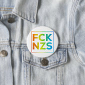 Badge Rond 7,6 Cm Fck NZS mit Rahmen (En situation)