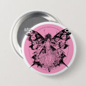 Badge Rond 7,6 Cm Fée (Devant & derrière)