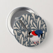 Badge Rond 7,6 Cm Fée bleue et rouge (Devant & derrière)