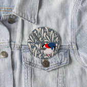 Badge Rond 7,6 Cm Fée bleue et rouge (En situation)