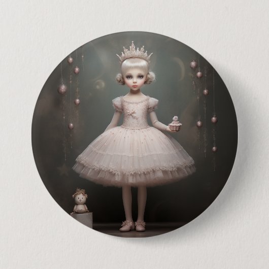 Badge Rond 7,6 Cm Fée Dragée - Mode de Ballet Casse-Noisette (Devant)