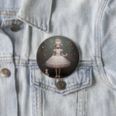 Badge Rond 7,6 Cm Fée Dragée - Mode de Ballet Casse-Noisette (En situation)