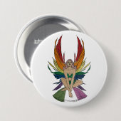 Badge Rond 7,6 Cm Fée genderqueer (Devant & derrière)