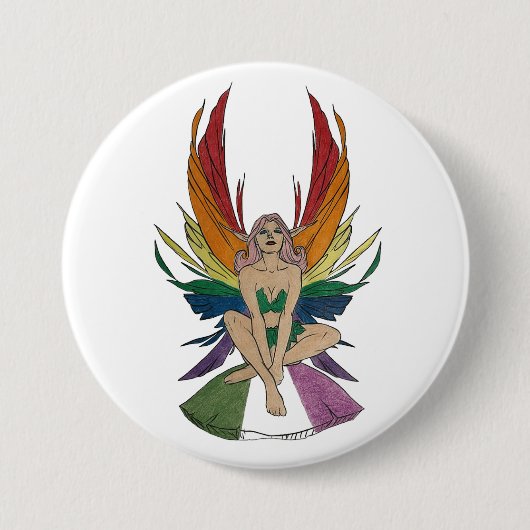 Badge Rond 7,6 Cm Fée genderqueer (Devant)