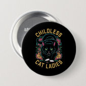 Badge Rond 7,6 Cm Feminist Cat Ladies 2024 (Devant & derrière)
