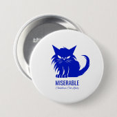 Badge Rond 7,6 Cm Femme au chat sans enfant (Devant & derrière)