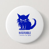 Badge Rond 7,6 Cm Femme au chat sans enfant (Devant)