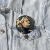 Badge Rond 7,6 Cm Femme de cirque (En situation)