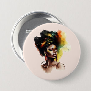 Badge Rond 7,6 Cm Femmes afro-américaines autonomes (2)