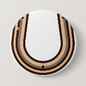 Badge Rond 7,6 Cm fer à cheval (Devant)