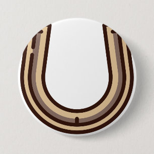 Badge Rond 7,6 Cm fer à cheval