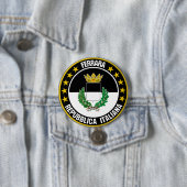 Badge Rond 7,6 Cm Ferrare (En situation)