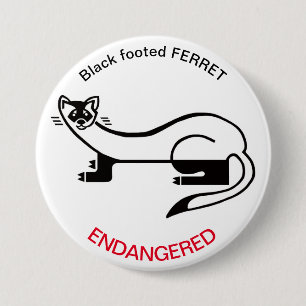 Badge Rond 7,6 Cm Ferret - bouton