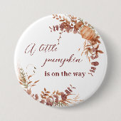 Badge Rond 7,6 Cm Festive Autumn Terracotta Baby Fox Pumpkin (Devant)