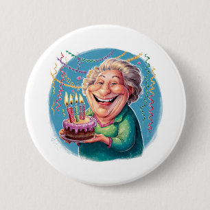 Badge Rond 7,6 Cm Fête d'anniversaire humoristique de Nana