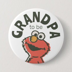 Badge Rond 7,6 Cm Fête de bébé Elmo Vintage Grand-père à venir