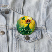 Badge Rond 7,6 Cm Fête de la Magie Saint Patrick (En situation)