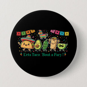 Badge Rond 7,6 Cm Fête de nourriture mexicaine Kawaii mignonne - Tac