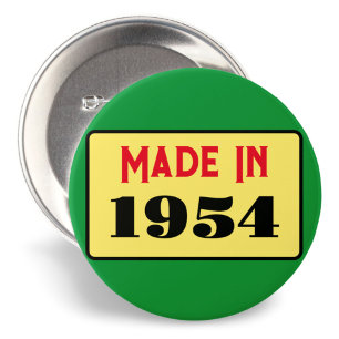 Badge Rond 7,6 Cm fête des 70 ans né en 1954 épingle 70