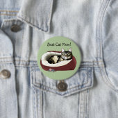 Badge Rond 7,6 Cm Fête des mères de chat (En situation)